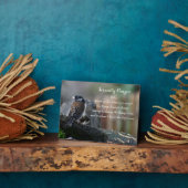 Plaque Photo Oiseau de prière Serenity sur la branche Photo (Côté)