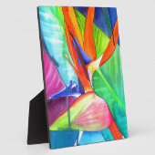 Plaque Photo Oiseau du Paradis Strelitzia fleur art tropical (Côté)