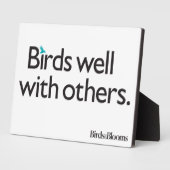 Plaque Photo Oiseaux bien avec les autres (Côté)