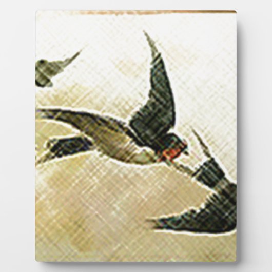 Plaque Photo Oiseaux en vol (Devant)