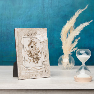 Plaque Photo Oiseaux Et Maison Shabby Chic