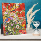 Plaque Photo Oiseaux, papillons et abeilles (Côté)