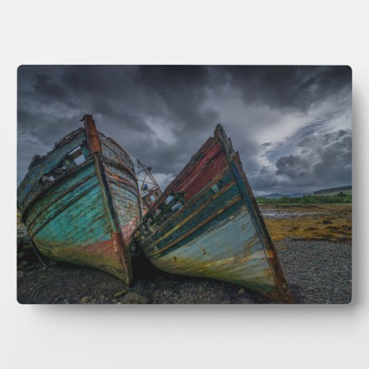 Plaque Photo Old fishing boats (Devant)