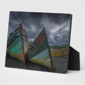 Plaque Photo Old fishing boats (Côté)