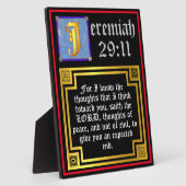 Plaque Photo Old Testament Jeremiah 29:11 Biblical Quote (Côté)