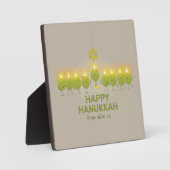 Plaque Photo Olive Hanoukka Menorah (Recto)