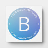 Plaque Photo Ombre de fond bleu et violet avec texte modifiable (Devant)