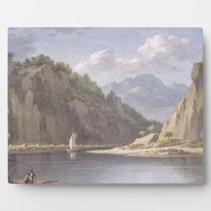 Plaque Photo On the River Elbe, near Lowosiege à Saxony, plate