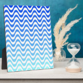 Plaque Photo Ondes bleues dégradantes (Côté)