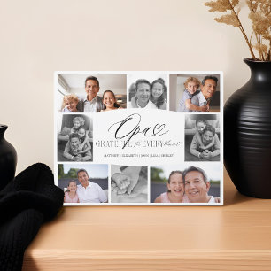 Plaque Photo Opa Grateful for Every Moment Photo Collage