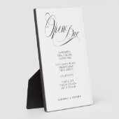 Plaque Photo Open Bar ! Moderne, Calligraphie, Blanc (Côté)