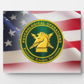 Plaque Photo Opérations psychologiques PSYOPS Ancien combattant (Devant)