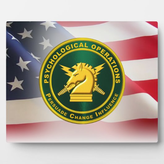 Plaque Photo Opérations psychologiques PSYOPS Ancien combattant (Devant)