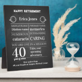 Plaque Photo Ophtalmologiste cadeau de retraite pour patron (Côté)