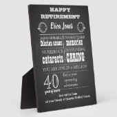 Plaque Photo Ophthalmologist retirement gift for boss (Côté)