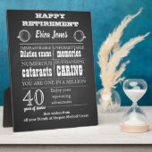 Plaque Photo Ophthalmologist retirement gift for boss (Côté)