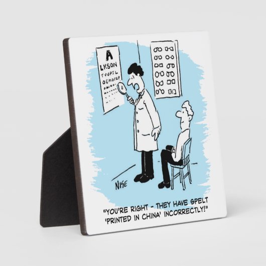 Plaque Photo Opticien à l'épreuve des yeux (Recto)