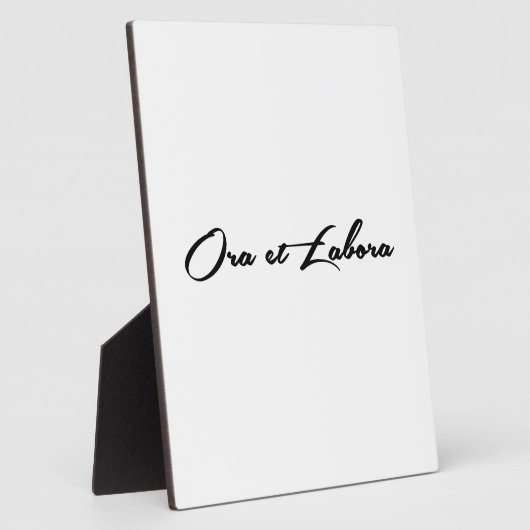 Plaque Photo Ora et Labora (Côté)