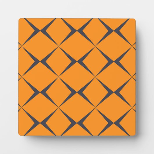 Plaque Photo Orange, cool, simple, tendance, forme de chevrons (Devant)