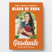 Plaque Photo Orange Graduate Arch Modern Graduate Photo (Devant)