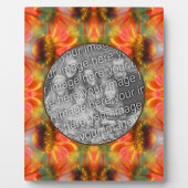 Plaque Photo Orange Zinnia Flower Créez votre propre photo (Devant)