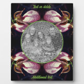 Plaque Photo Orchidée à chlipper rose sauvage Ajoutez votre pro (Devant)