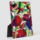 Plaque Photo Orchidées tropicales de Singapour cramoisies, art  (Côté)