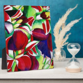 Plaque Photo Orchidées tropicales de Singapour cramoisies, art  (Côté)