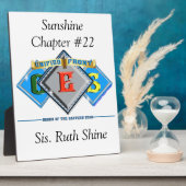 Plaque Photo Ordre de l'Etoile Orientale OES (Côté)