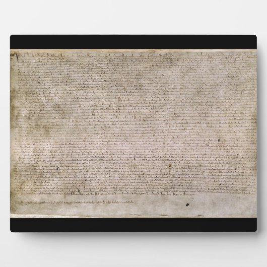 Plaque Photo ORIGINAL 1215 Magna Carta British Library (Devant)