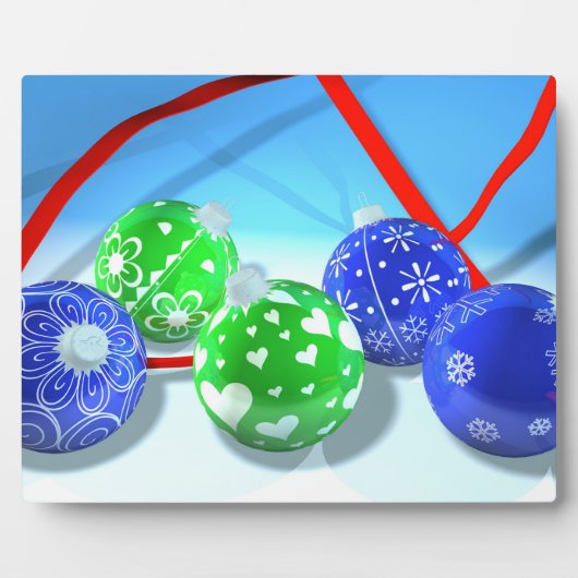 Plaque Photo Ornements de Noël (Devant)