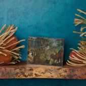 Plaque Photo Orphée Charming the Beasts (huile sur panneau) (Côté)