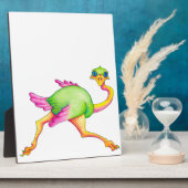 Plaque Photo Ostrich rare (Côté)