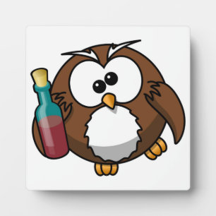 PLAQUE PHOTO "OÙ EST LA FÊTE ?" DRUNK OWL