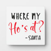 Plaque Photo Où est mon ami à Père Noël Funny Christmas Sign (Devant)