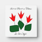 Plaque Photo Où fleurissent les fleurs (Devant)