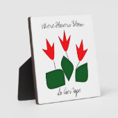 Plaque Photo Où fleurissent les fleurs (Recto)