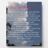 Plaque Photo Où Mon Cerf-volant Est-Il Allé Fluffeux Nuages Poè (Devant)