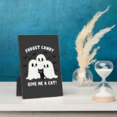 Plaque Photo Oubliez Le Bonbon Donne-Moi Un Chat Halloween Éffr (Côté)