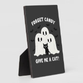 Plaque Photo Oubliez Le Bonbon Donne-Moi Un Chat Halloween Éffr (Côté)