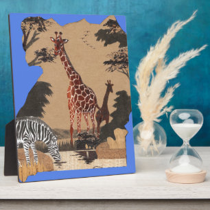 Plaque Photo Ouganda - Carte de la faune - Imprimer