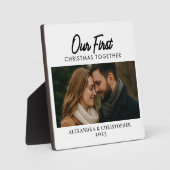 Plaque Photo Our First Christmas Together Photo Minimal Modern (Recto)