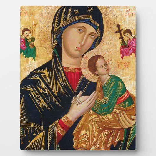 Plaque Photo Our Lady of Perpetual Help Icon Virgin Mary Art (Devant)