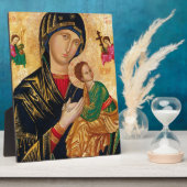 Plaque Photo Our Lady of Perpetual Help Icon Virgin Mary Art (Côté)