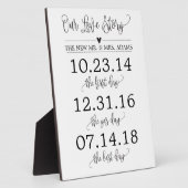 Plaque Photo Our Love Story Timeline Wedding Sign Decor (Côté)