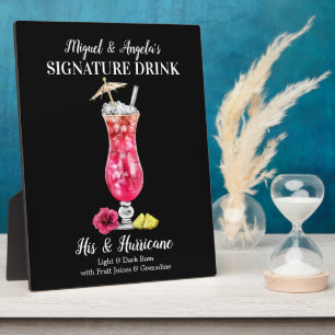 Plaque Photo Ouragan de rhum ・ PERSONNALISER cette boisson sign