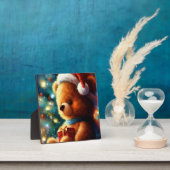 Plaque Photo Ours en peluche de Noël 3 (Insitu)