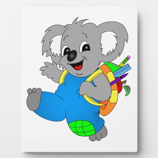 Plaque Photo Ours Koala avec sac à dos (Devant)
