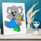 Plaque Photo Ours Koala avec sac à dos (Côté)