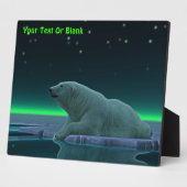 Plaque Photo Ours polaire sur la glace (Côté)